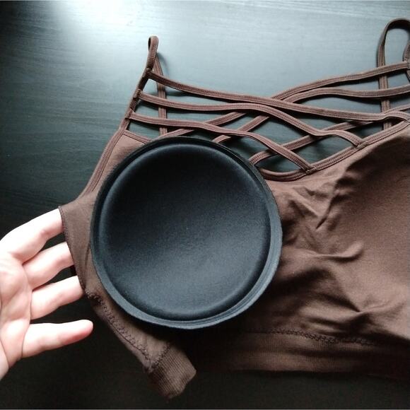 1X/2X Sapphire Triple Criss Cross Bralette + bra pads Zenana wireless seamless - Picture 7 of 14